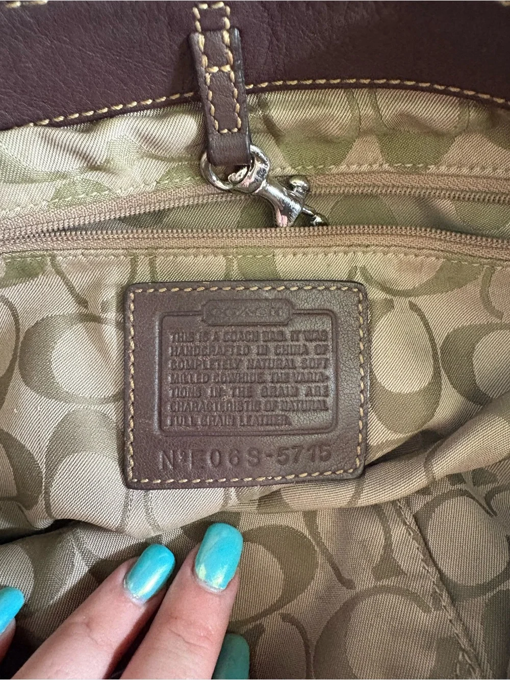 Coach Dark Brown Pebbled Leather Hobo Shoulder Bag